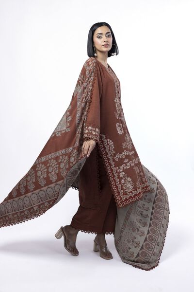 Embroidered | Khaddar | Fabrics 3 Piece | USD 60.00