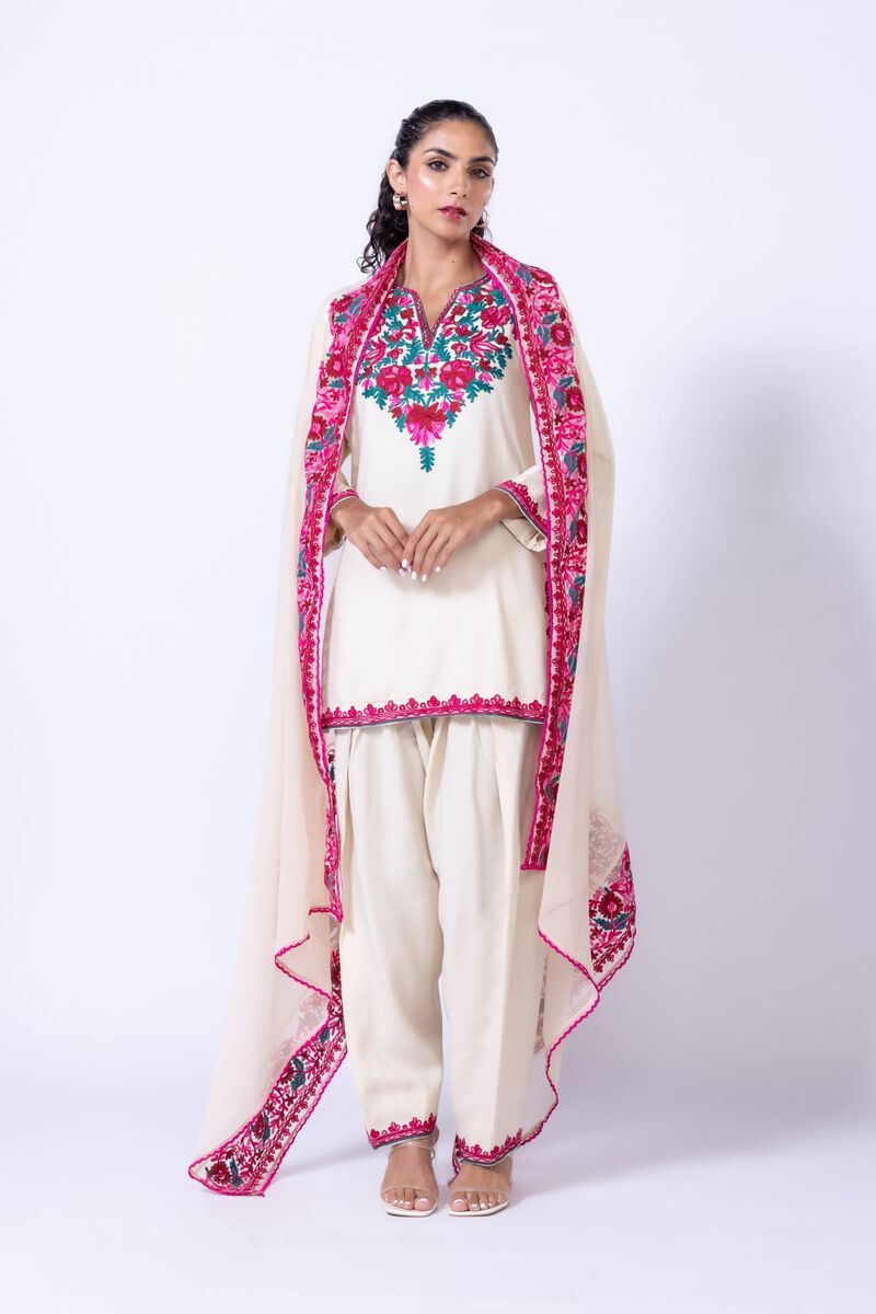 Embroidered | Polyester Crinkle Chiffon | Dupatta | null