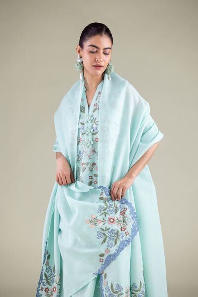 Embroidered | Mesuri | Floral Embroidered Dupatta | USD 20.00