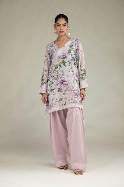 Embroidered | Blended Viscose | Pink Viscose Shalwar | USD 40.00