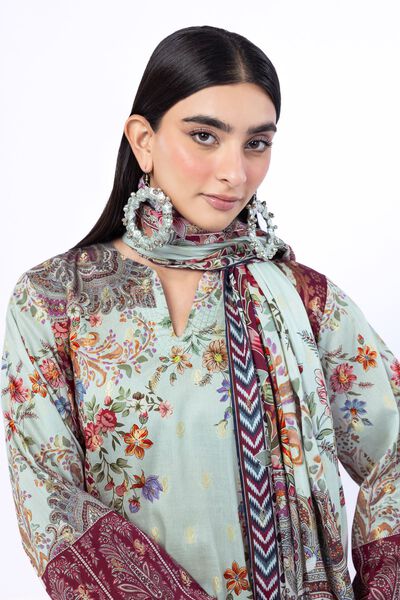 Printed | Jacquard | Fabrics 3 Piece | USD 45.00