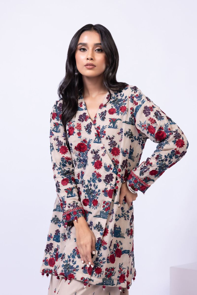 Embroidered | Polyester Crinkle Chiffon | Kurta | null