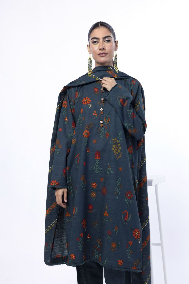 Printed | Light Khaddar | Tailored 3 Piece | null