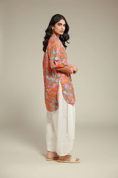 Printed | Textured Cotton | Solid Shalwar | USD 22.00