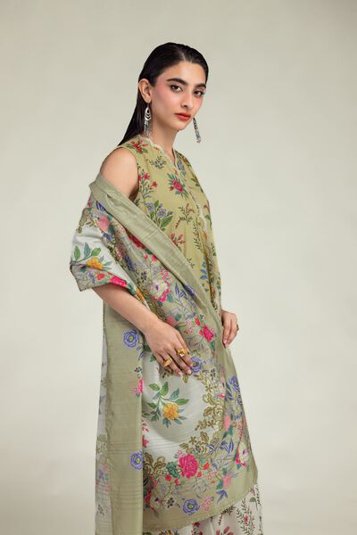 Embroidered | Mesuri | Floral Beige Dupatta | USD 10.50