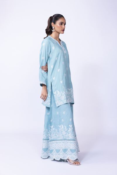 Embroidered | Russian Raw Silk | Pants | USD 80.00