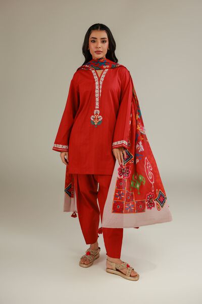 Embroidered | Cotton Net | Cotton Net Dupatta | USD 25.00