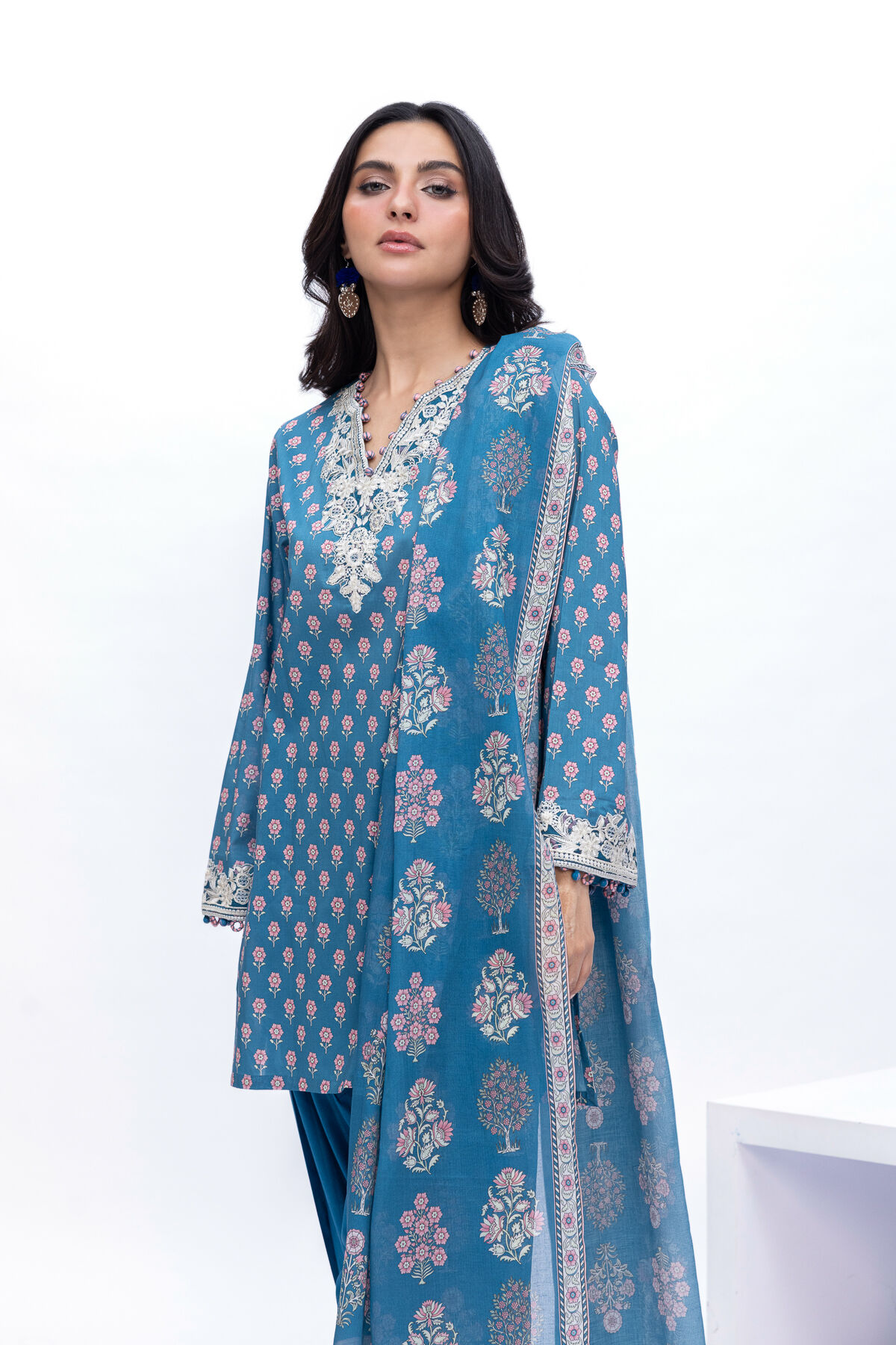 Buy Fabrics 3 Piece | 0.0 N/A | SS2343A-VG_MULTI | Khaadi Global