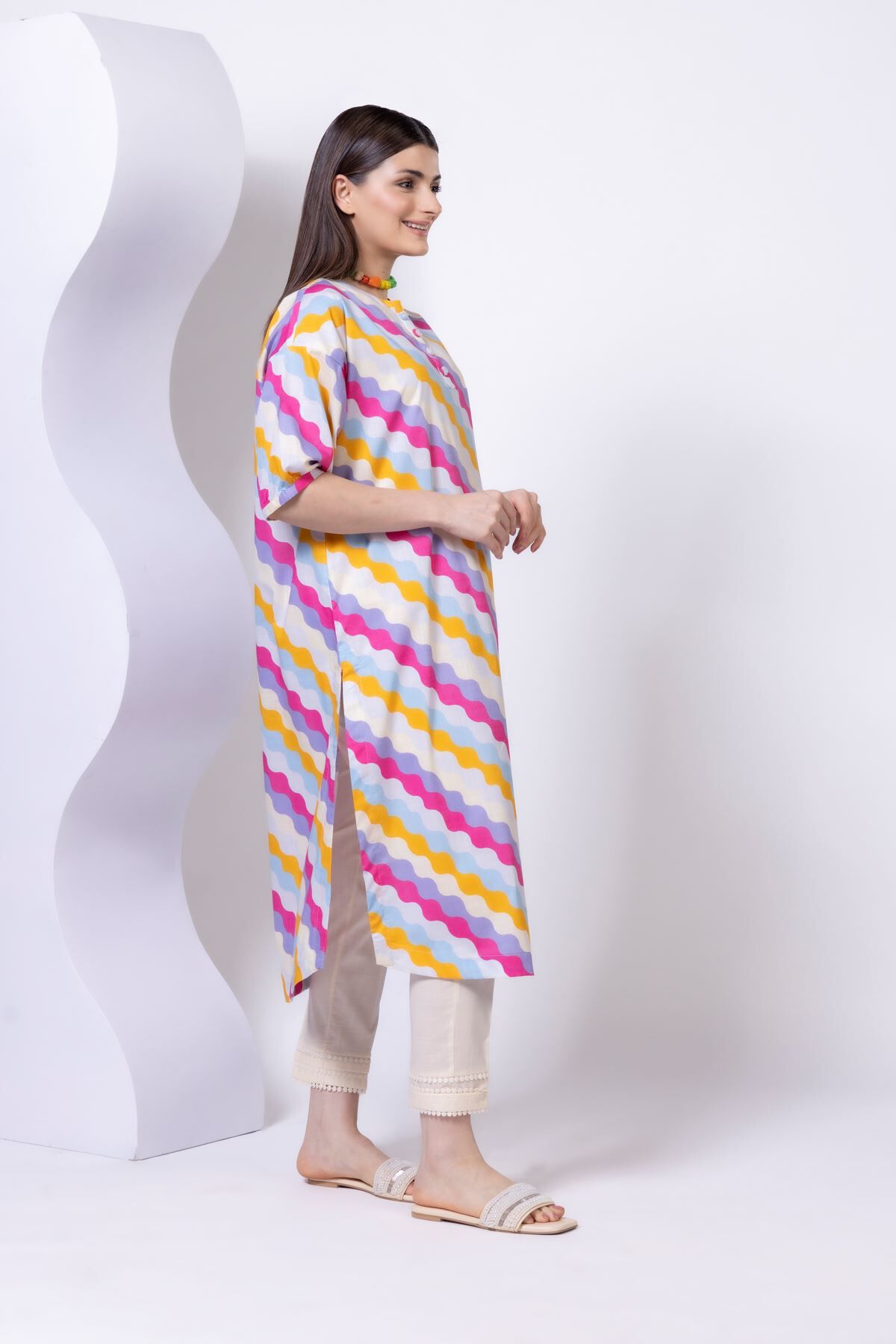 Buy Kurta | 0.0 N/A | 25-04E46-04TA-VG_MULTI | Khaadi Global
