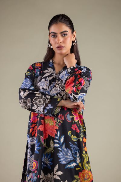 Printed | Cambric | Floral V-Neck Kurta | USD 30.00