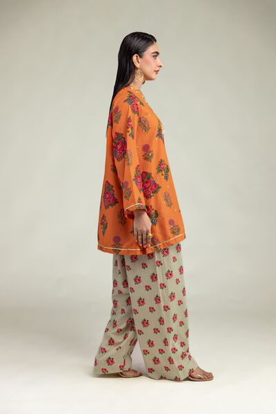 Embroidered | Raw Silk | Floral Silk Shalwar | USD 9.00