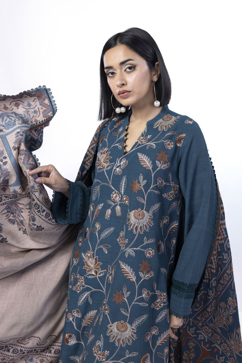 Embroidered | Khaddar | Tailored 3 Piece | null