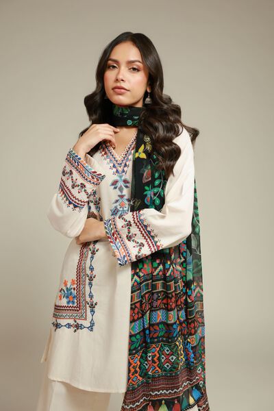 Embroidered | Cambric | Fabrics 3 Piece | USD 27.50