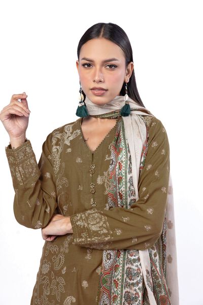 Dyed | Jacquard | Fabrics 3 Piece | USD 45.00