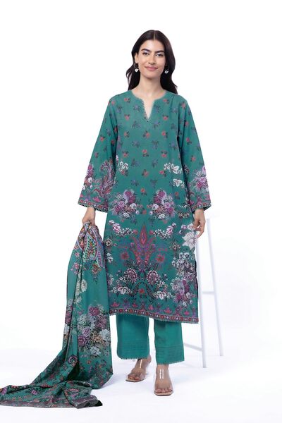 Printed | Karandi | Fabrics 3 Piece | USD 40.00