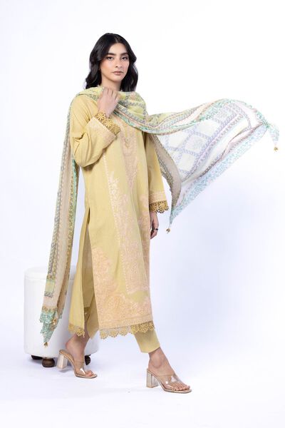 Embroidered | Cotton Dobby | Tailored 3 Piece | USD 75.00