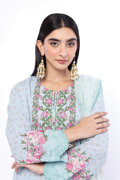 Embroidered | Jacquard | Fabrics 3 Piece | USD 65.00