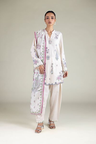 Embroidered | Raw Silk | Paisley Regular Shalwar | USD 30.00