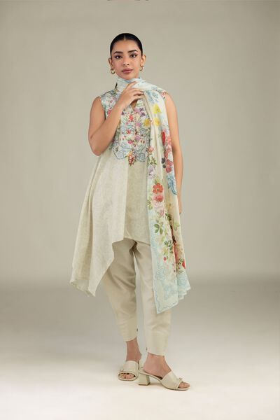 Printed | Cotton Dobby | Sleeveless Floral Kurta | USD 17.50