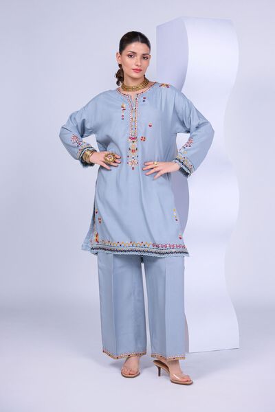 Embroidered | Russian Raw Silk | Pants | USD 6.90