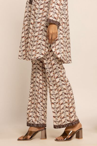 Pants | Embroidered, BEIGE, hi-res