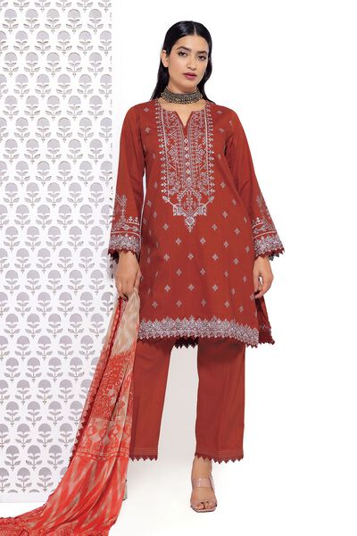 Embroidered | Crosshatch | Fabrics 3 Piece | USD 15.00