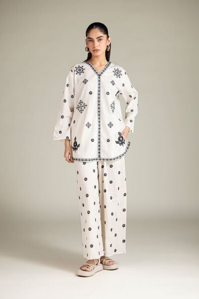 Textured Cotton | Trousers | USD 18.00