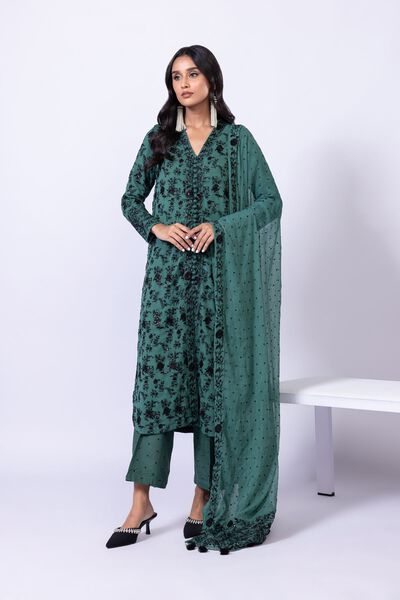 Embroidered | Viscose Oak Silk | Pants | USD 12.00