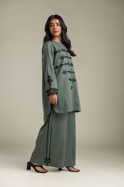 Embroidered | Heavy Textured Cotton | Pants | USD 35.00