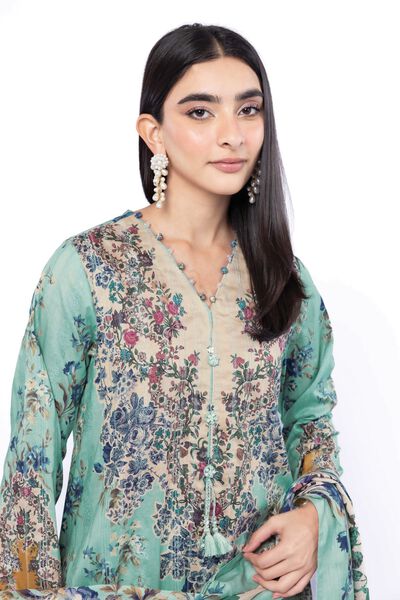 Printed | Jacquard | Fabrics 3 Piece | USD 45.00