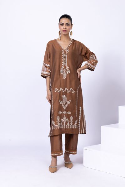 Embroidered | Raw Silk | Pants | USD 7.50