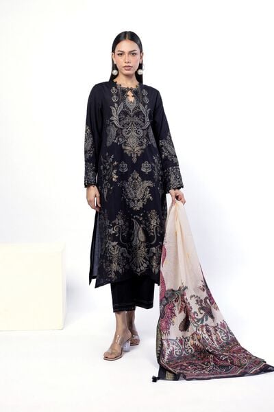 Dyed | Jacquard | Fabrics 3 Piece | USD 45.00