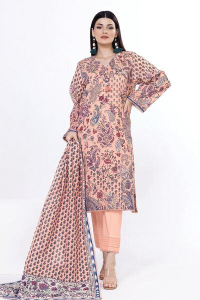 Printed | Slub Lawn | Fabrics 3 Piece | USD 12.00