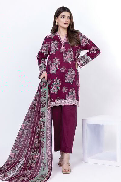 Embroidered | Lawn | Fabrics 3 Piece | USD 45.00