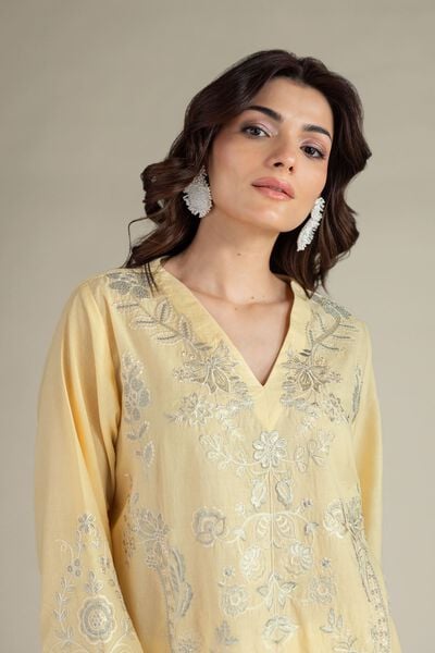 Embroidered | Cambric | Tailored 2 Piece | Top and Bottom | USD 65.00