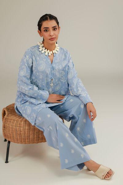 Cambric | Blue Cambric Kurta | USD 35.00