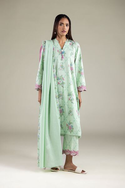 Embroidered | Textured Cotton | Pants | USD 9.00