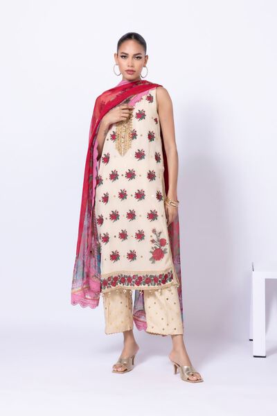 Embroidered | Polyester Crinkle Chiffon | Kurta | USD 30.00