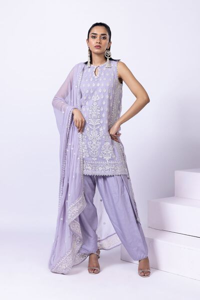 Embroidered | Polyester Crinkle Chiffon | Kurta | USD 22.50
