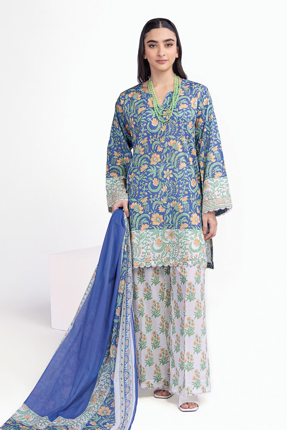 Buy Fabrics 3 Piece | 0.0 N/A | SS236B-VG_MULTI | Khaadi Global