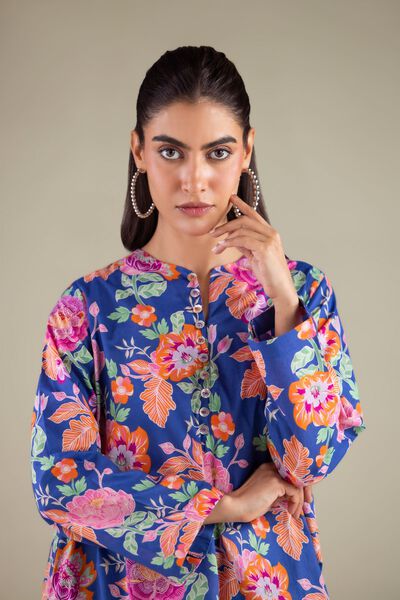 Printed | Cambric | Floral Button Kurta | USD 30.00