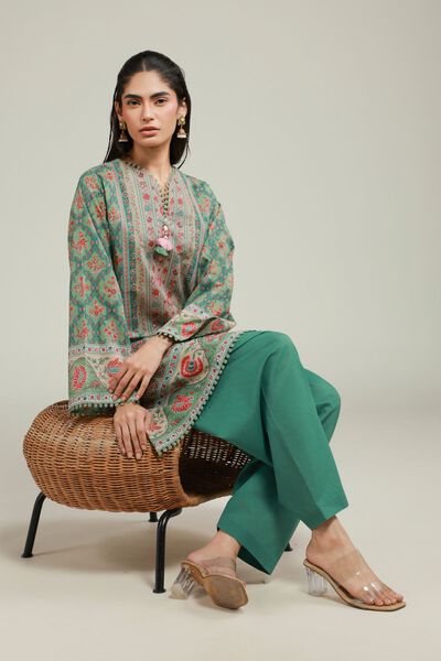 Printed | Cambric | Tailored 2 Piece | Top and Bottom | USD 45.00