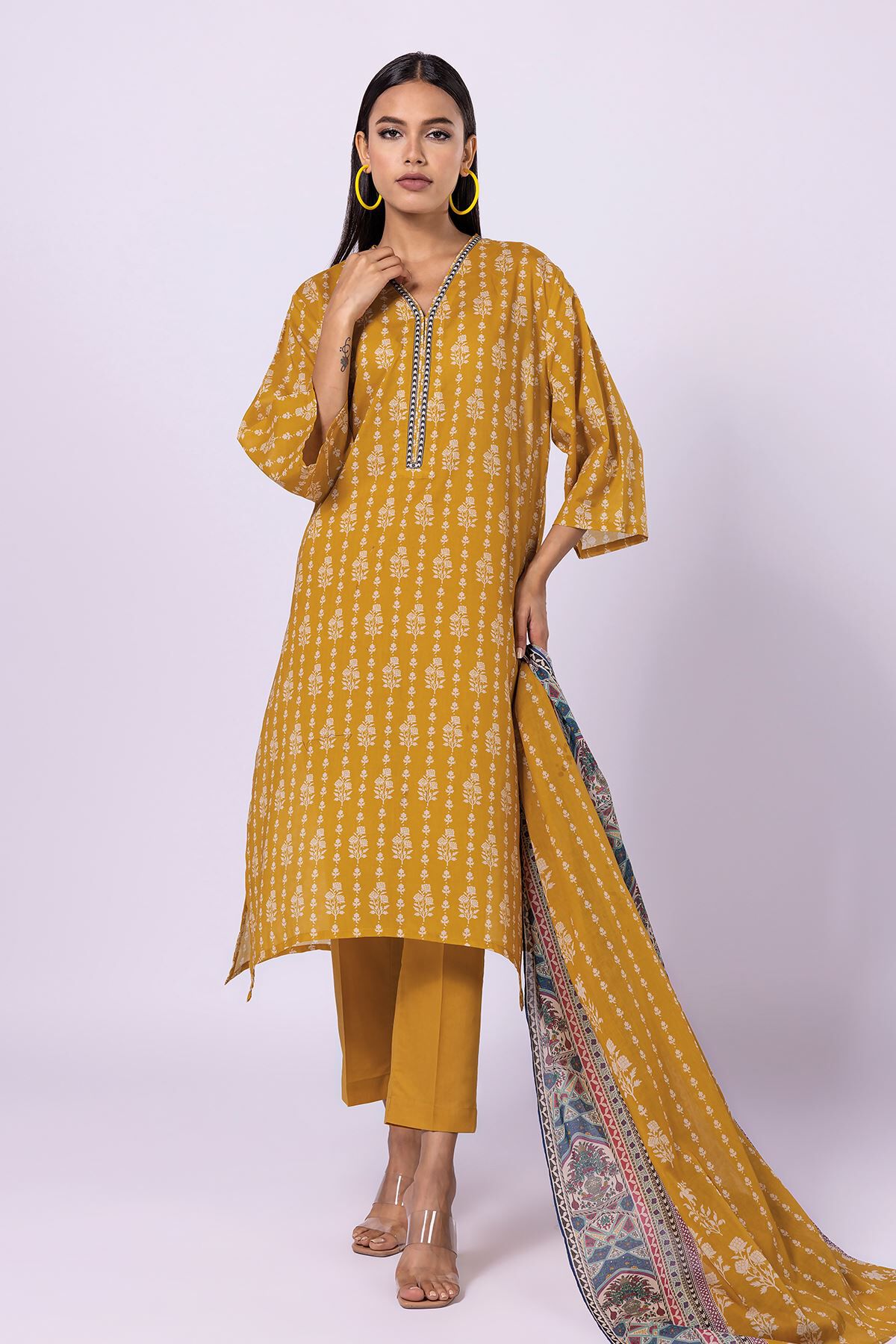 Khaadi yellow dress top