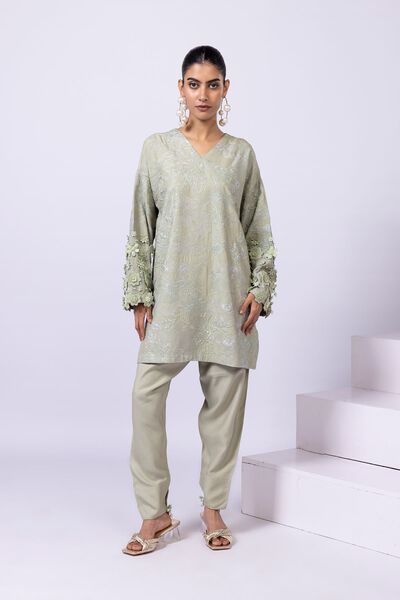 Embroidered | Viscose Oak Silk | Kurta | USD 36.00