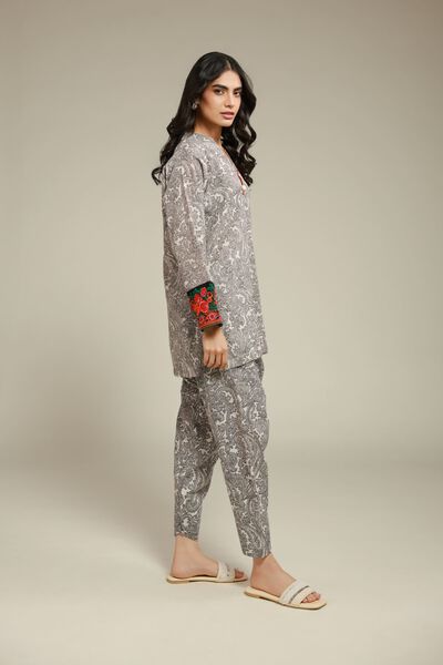 Printed | Textured Cotton | Tapered Paisley Shalwar | USD 17.00