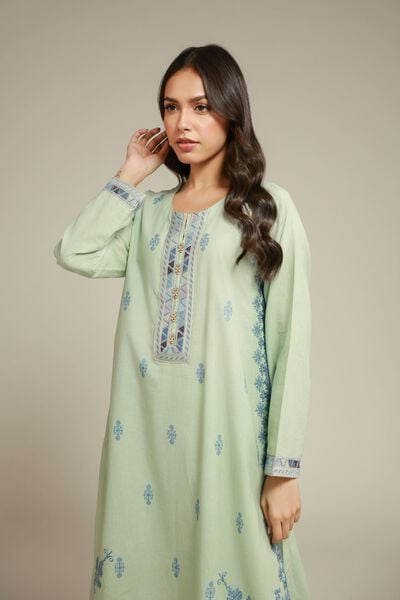 Embroidered | Cambric | Floral 2-Piece Tailored  | USD 55.00