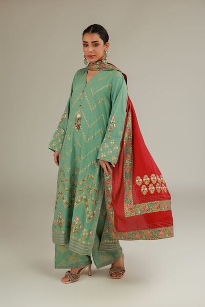 Raw Silk | 3 Piece Co-ord Set | USD 57.50