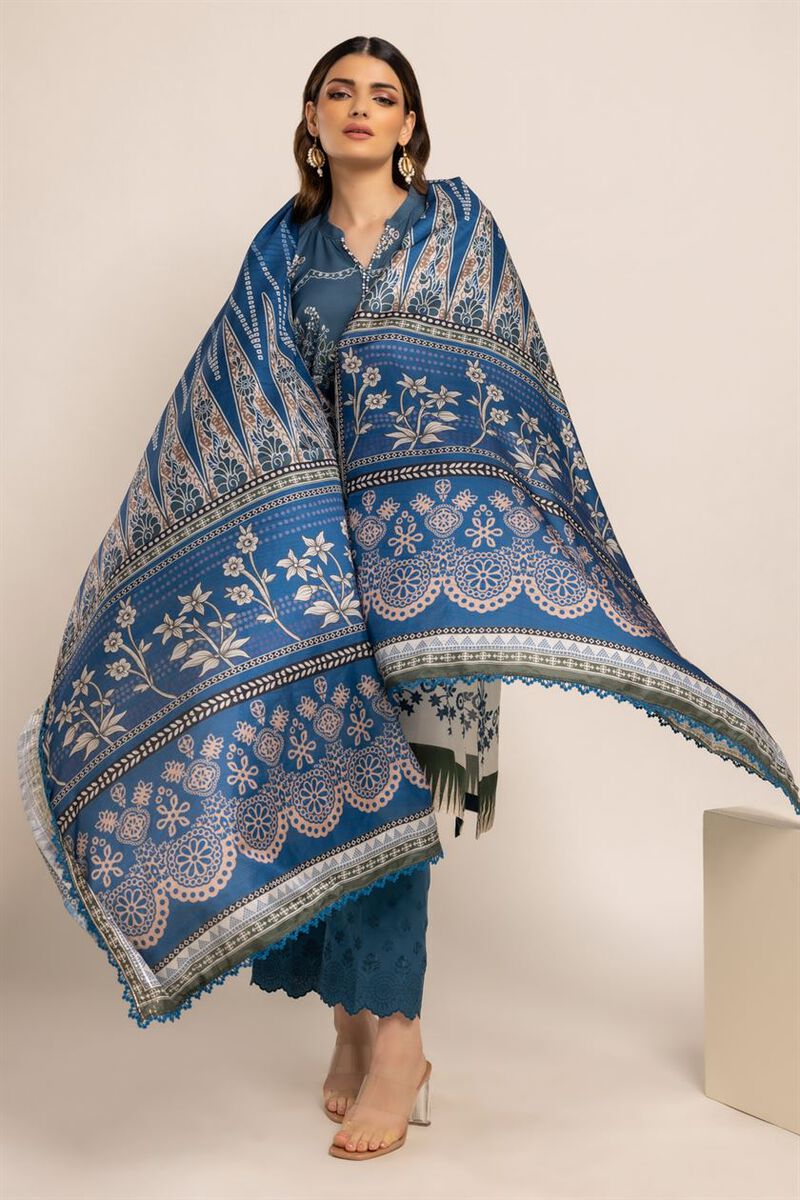 Dupatta, BLUE, hi-res image number null