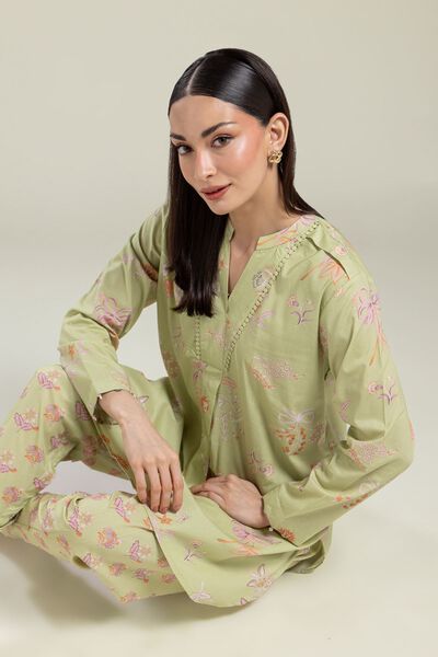 Printed | Cotton Viscose | Floral V-Neck Kurta | USD 17.50