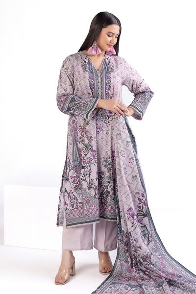 Printed | Slub Lawn | Fabrics 3 Piece | USD 20.00
